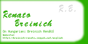 renato breinich business card